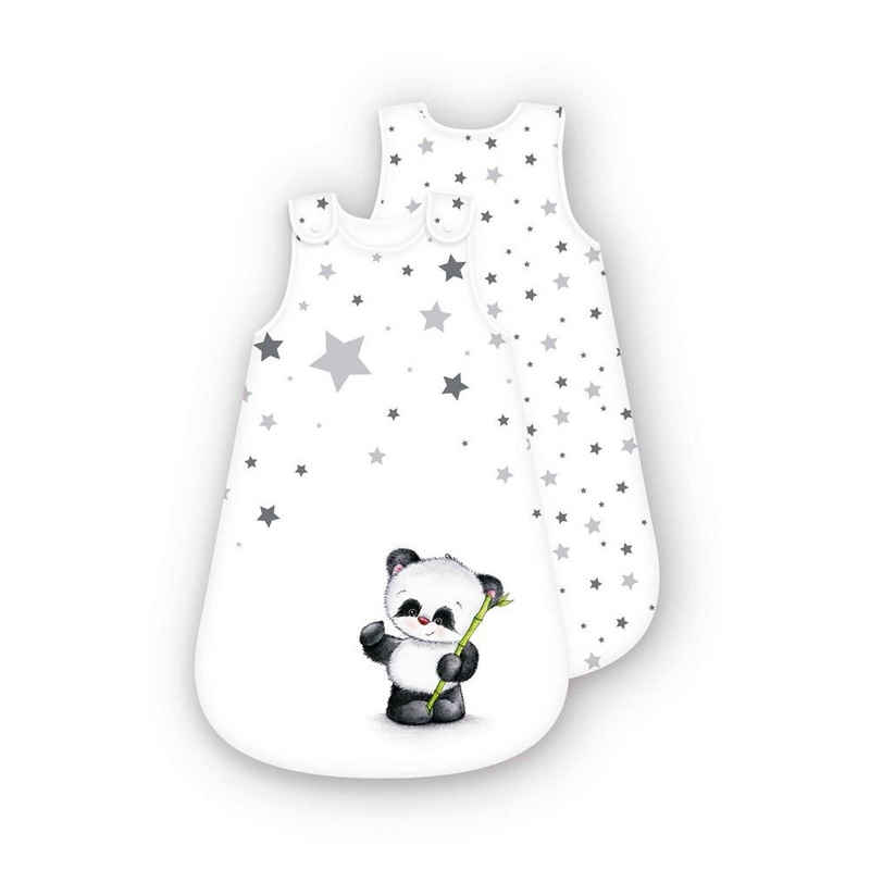 Herding Babyschlafsack »Panda Gr. 90«, 90 x 45 cm, aus Baumwolle, Polyesterfüllung, Armausschnitt