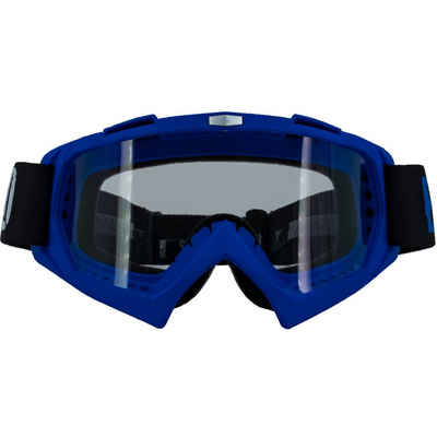 Broken Head Motorradbrille »Crossbrille MX-2 Goggle Blau«, Vorrichtung für Abreißvisiere