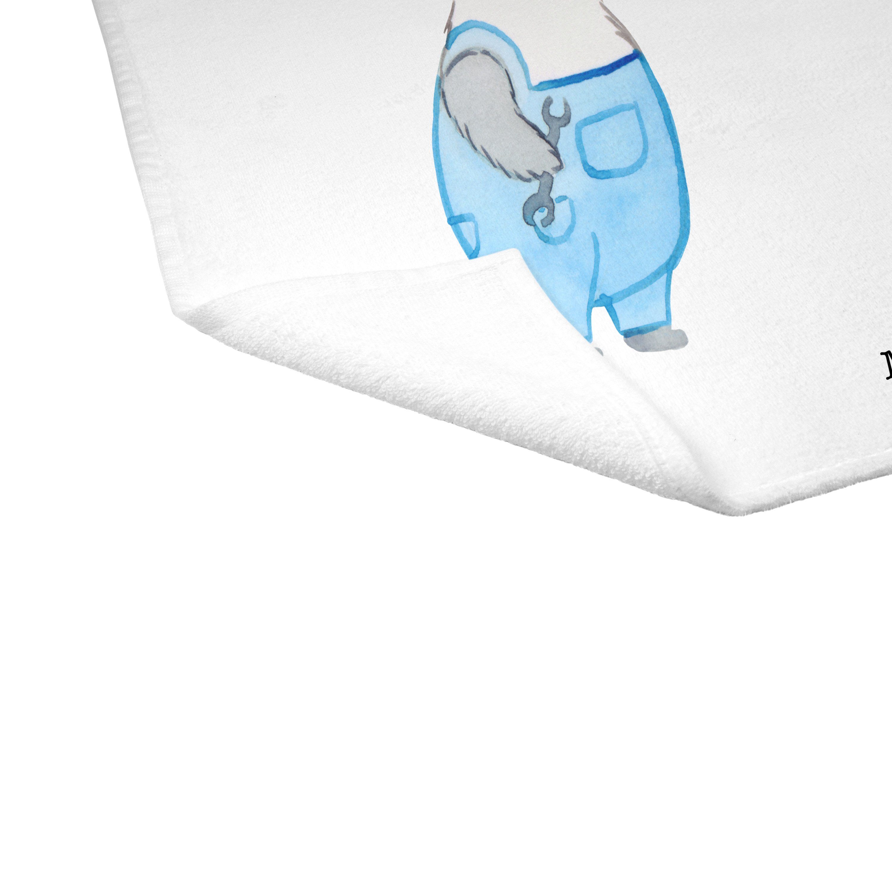 Mr. - Weiß Handtuch Ge, - für aus Kältetechnik Leidenschaft & (1-St) Mechatroniker Geschenk, Panda Mrs.