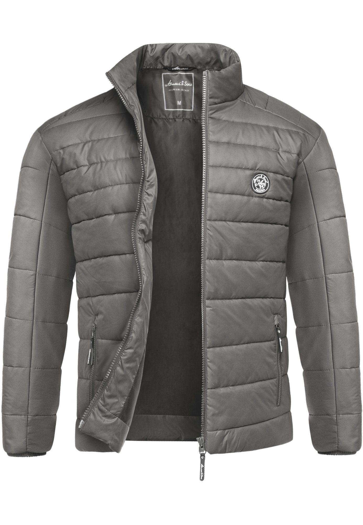 Amaci&Sons Steppjacke REVERE Steppjacke Herren Outdoor Basic Patch Jacke