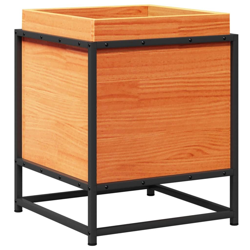 vidaXL Blumentopf Pflanzkübel Wachsbraun 40x40x50 cm günstig online kaufen