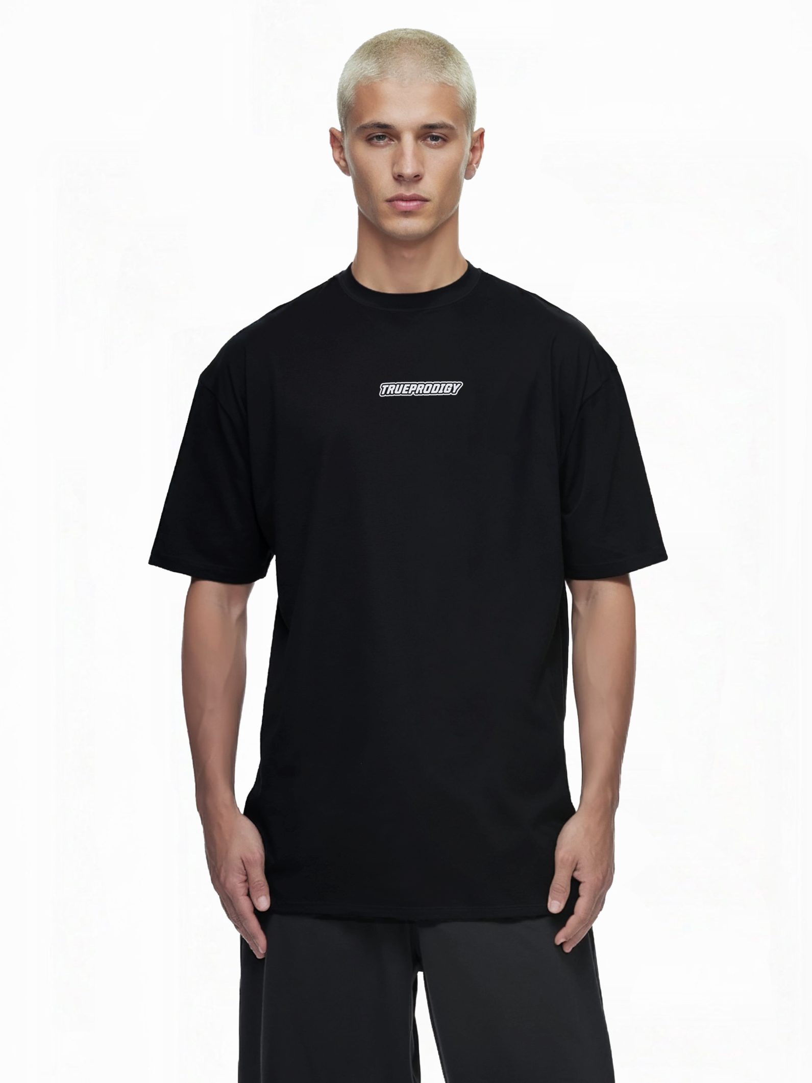 trueprodigy Oversize-Shirt Eden Logoprint Rundhals dicker Stoff