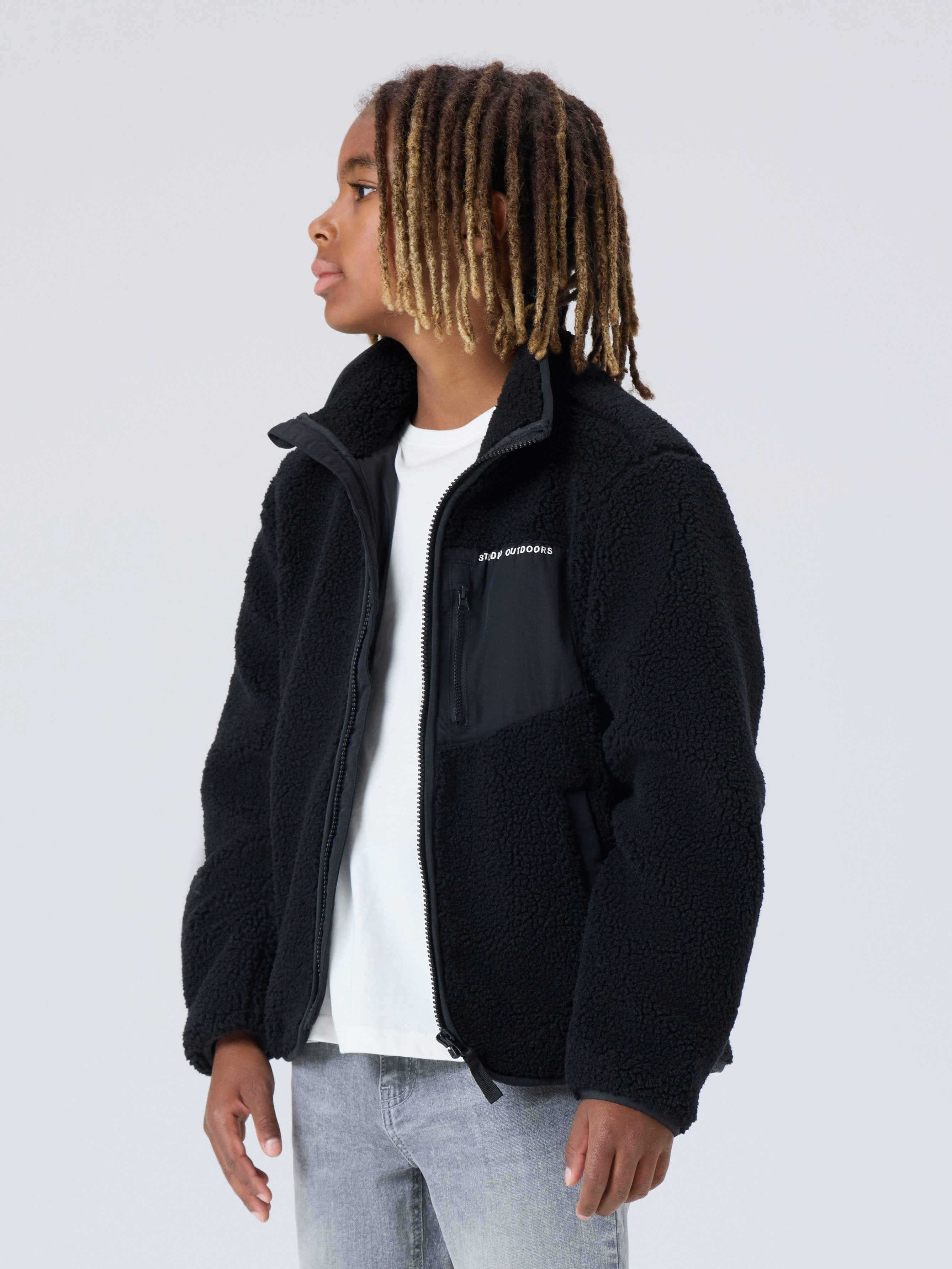 Name It Plüschjacke NKNMATTIA SHERPA JACKET PB1 Kunstfaser