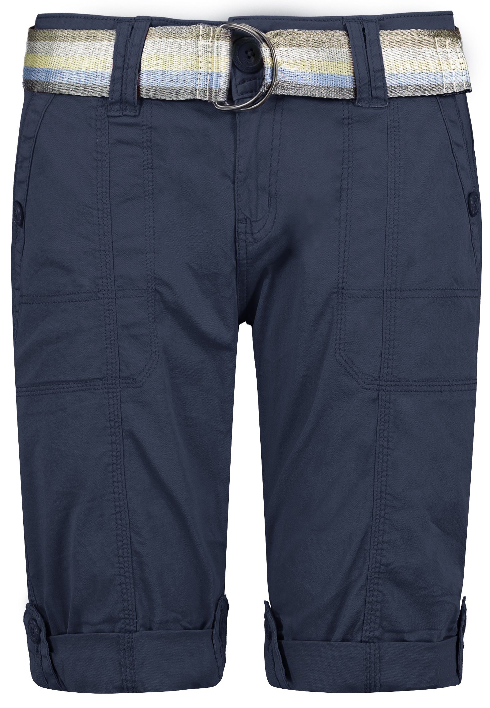 Fresh Made Bermudas Bermuda mit glänzendem Gürtel