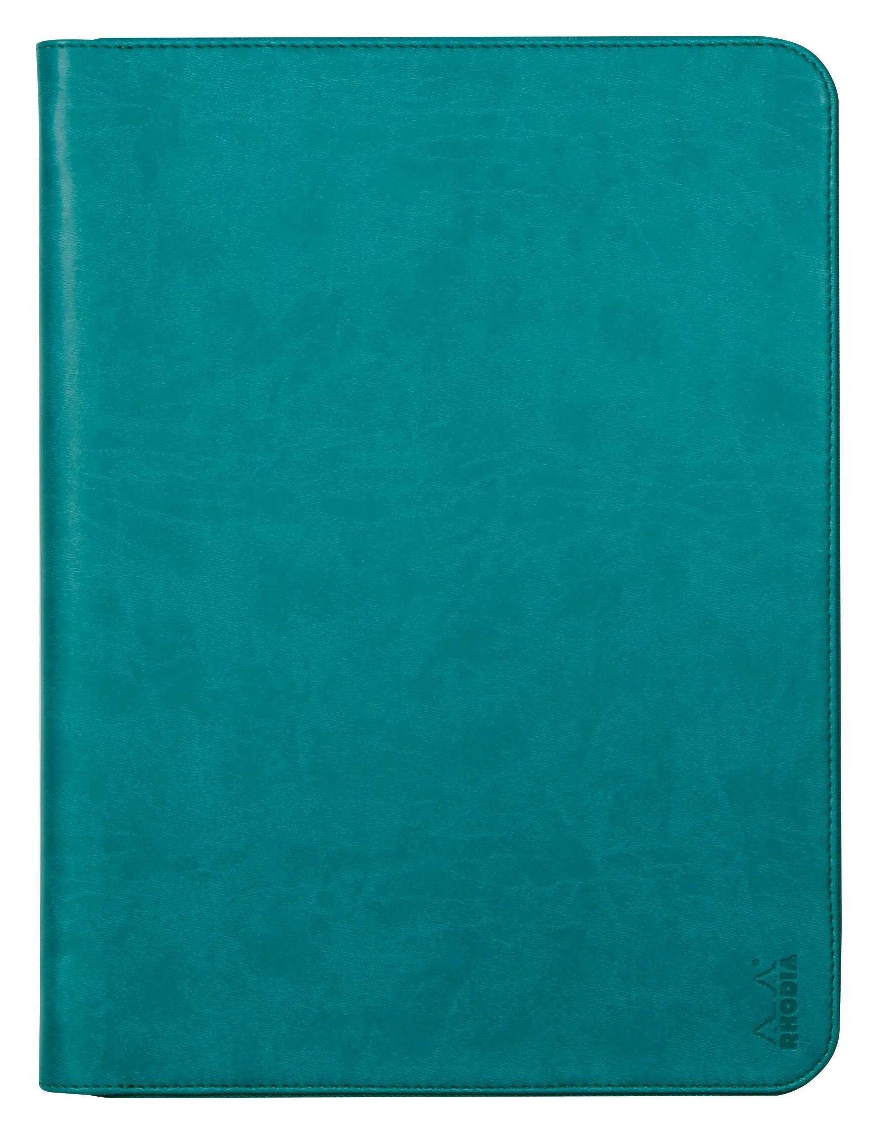 EXACOMPTA Aktentasche Konferenzmappe großes Modell 25,5x34 cm, für Block A4 Pfaugrün 168119C, Rhodia, Blöcke, Hefte und Notizbücher