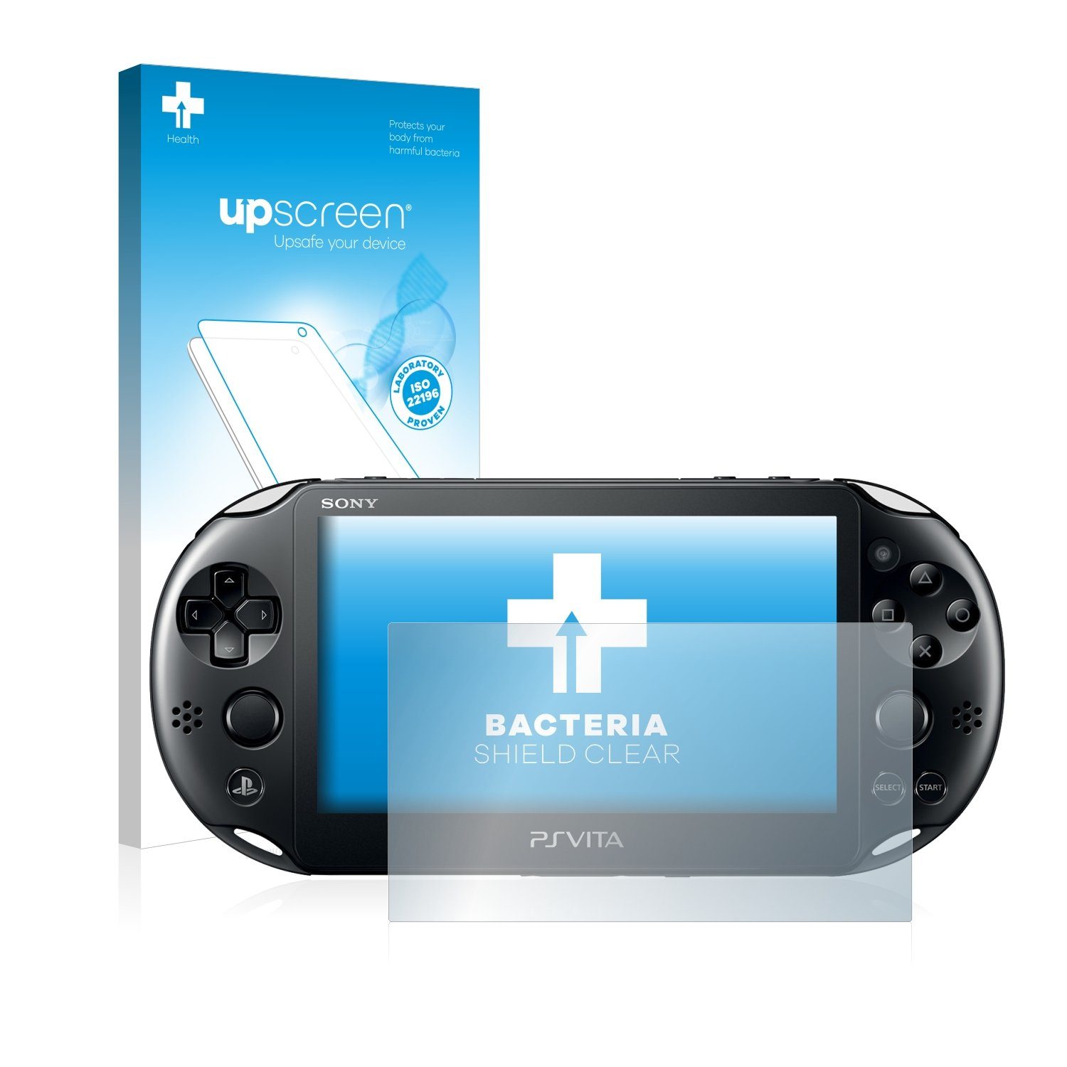 upscreen Schutzfolie für Sony Playstation Vita, Displayschutzfolie, Folie Premium klar antibakteriell