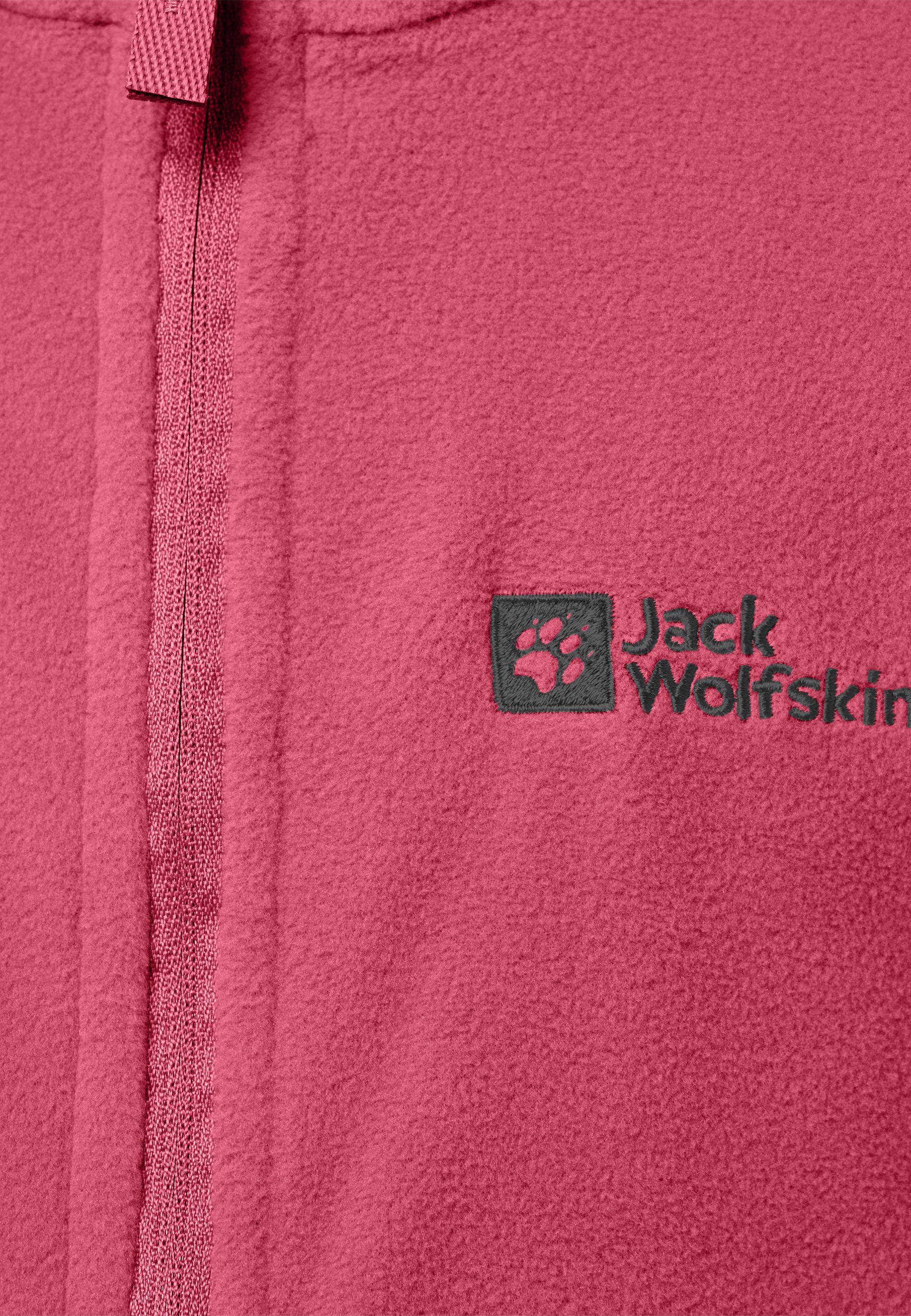 Jack Wolfskin Fleecejacke TAUNUS JACKET K hochschließender Kragen, mit Reißverschluss, atmungsaktiv, winddicht