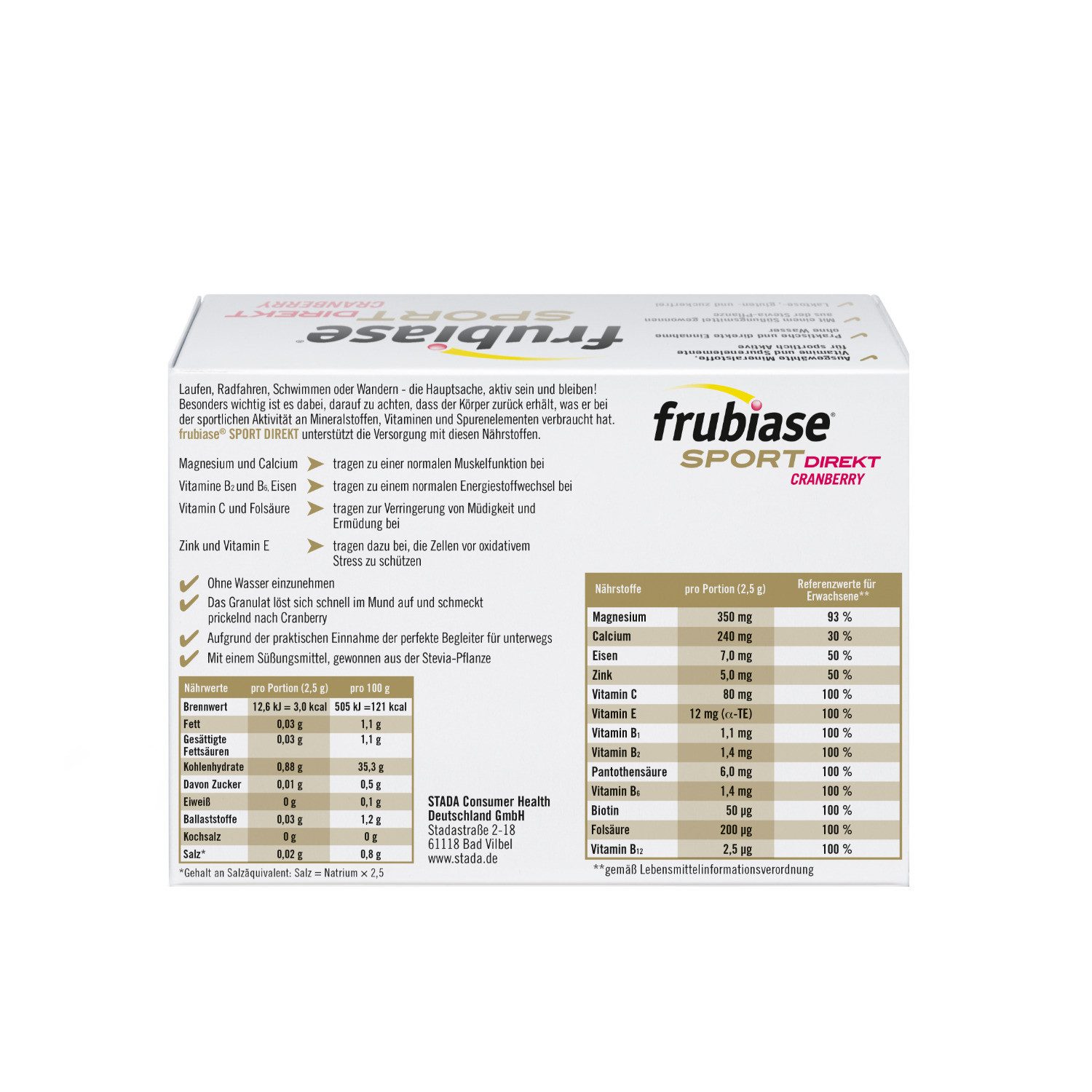 frubiase® SPORT SPORT Direkt Granulat Granulat, 45.0 g