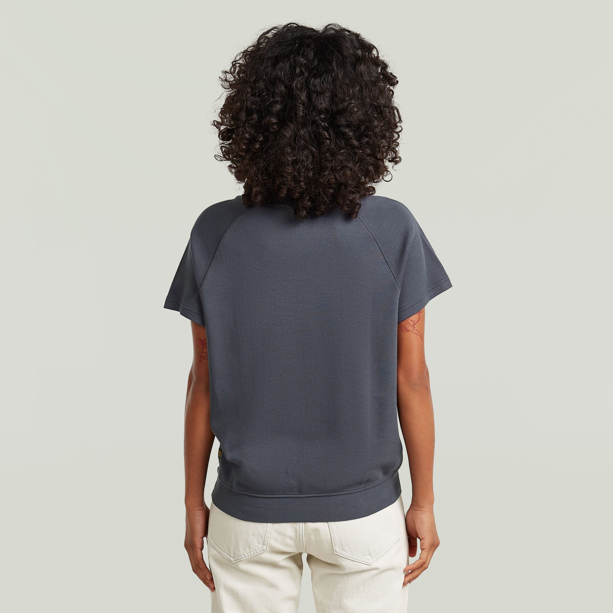 G-STAR T-Shirt Raglan Rundhalsform, mit angesetztem Bündchen