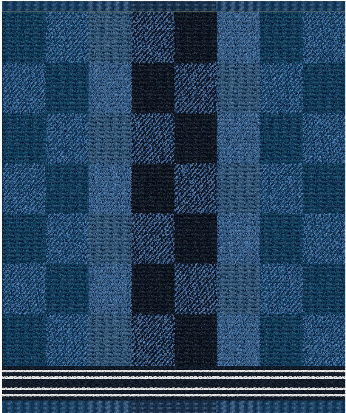 Geschirrtuch 4-tlg., bestehend 2x Combi-Set: aus Geschirrtuch) DDDDD Küchentuch (Set, + blau/schwarz 2x Feller,