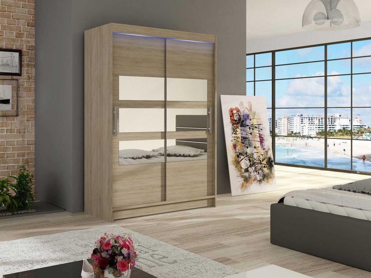 MIRJAN24 Kleiderschrank Miami V (mit Spiegel, günstig online kaufen