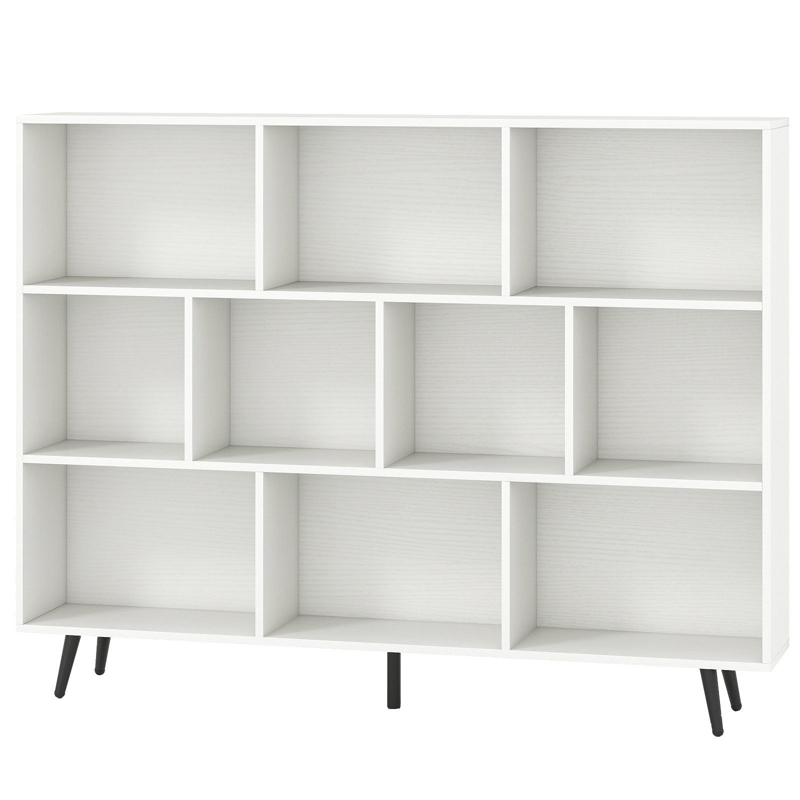 COSTWAY Bücherregal, Holz, Standregal mit 3 günstig online kaufen