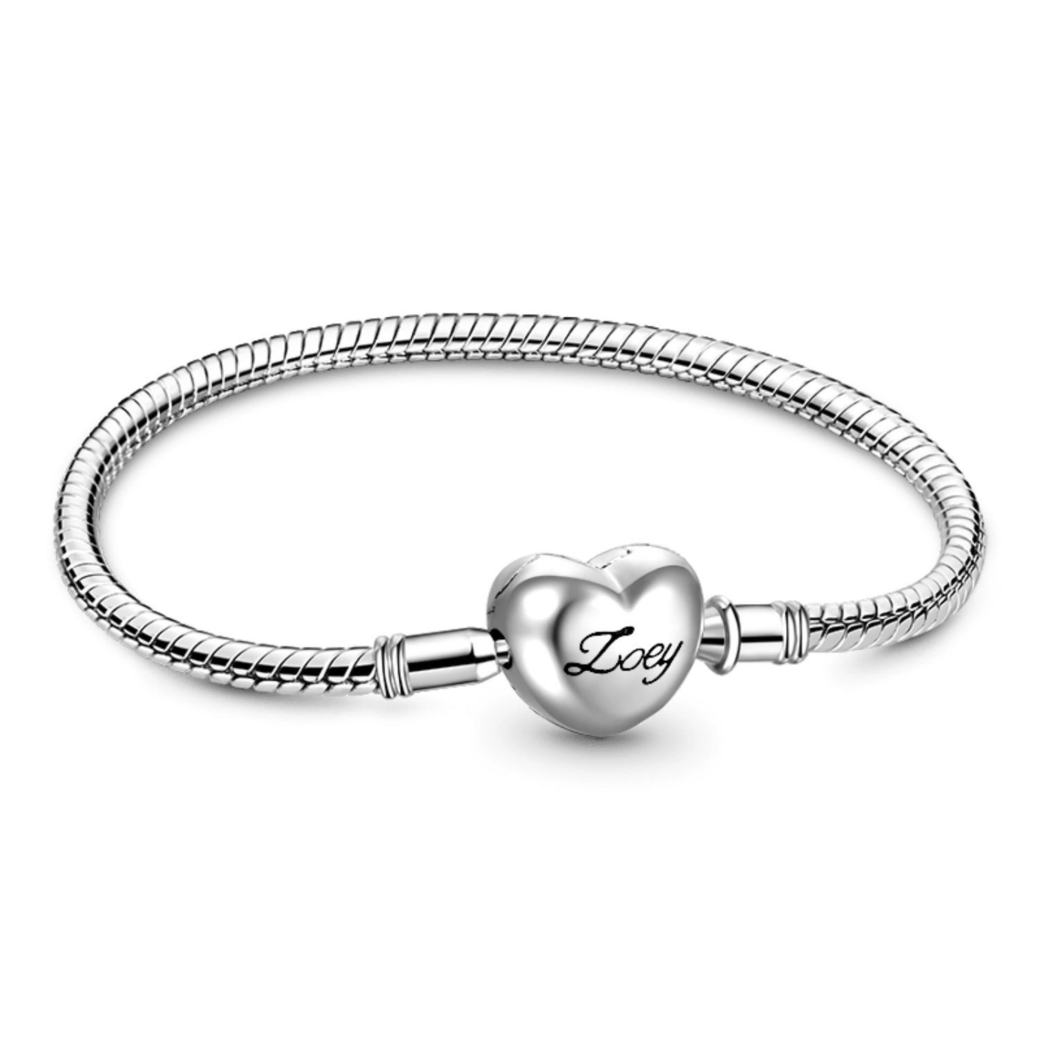 Perlenarmband Gnoce Armband Herzverschluss GYB225-18 Edelstahl/Silber
