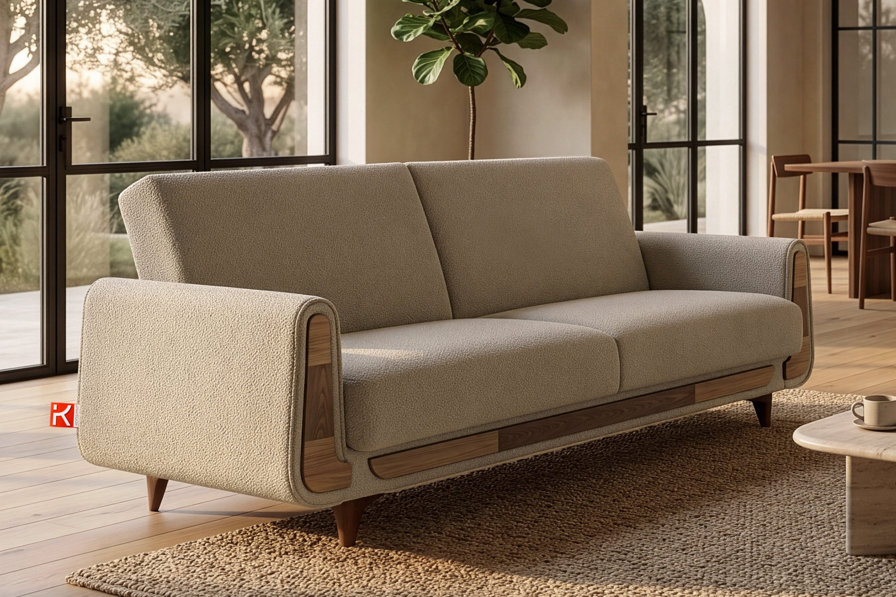 KONSIMO® 3-Sitzer GUSTAVO Sofa 3-Personen, Modern, mit Schlaffunktion, Bettkasten, hergestellt in der EU