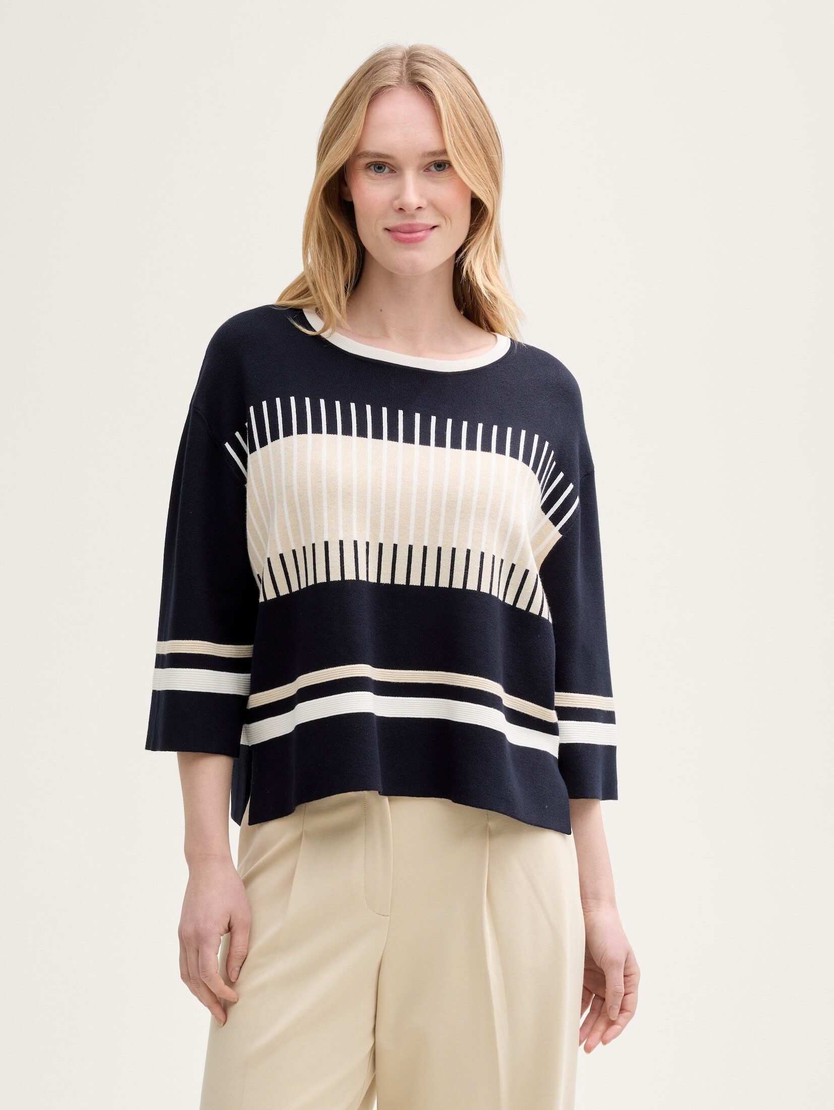 Strickpullover Strickpullover mit Streifenmuster