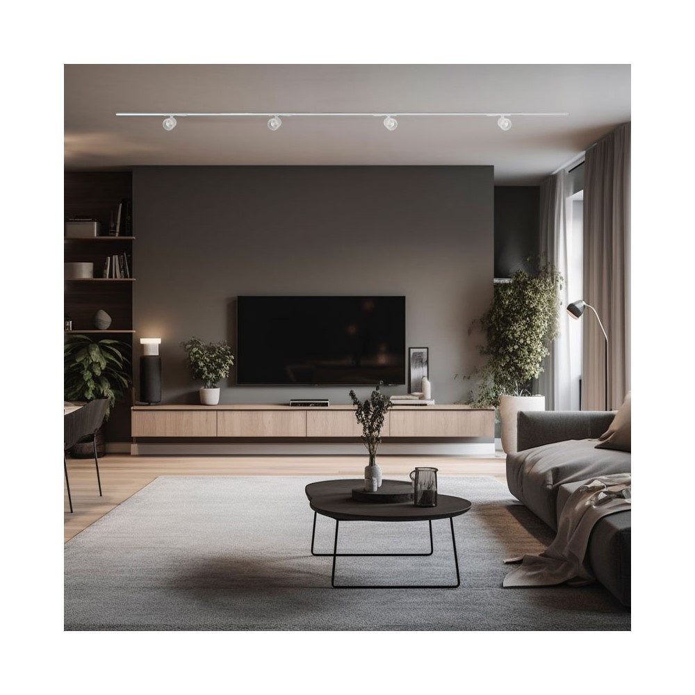 SpectrumLED Schienensystem-Leuchten 3-Phasen Stromschienenstrahler 6,5-20W 36/60° 600-1700lm Neutral 4000K, 7.8 cm, DIP SWITCH, Dreh- und schwenkbarer, Abstrahlwinkel verstellbar