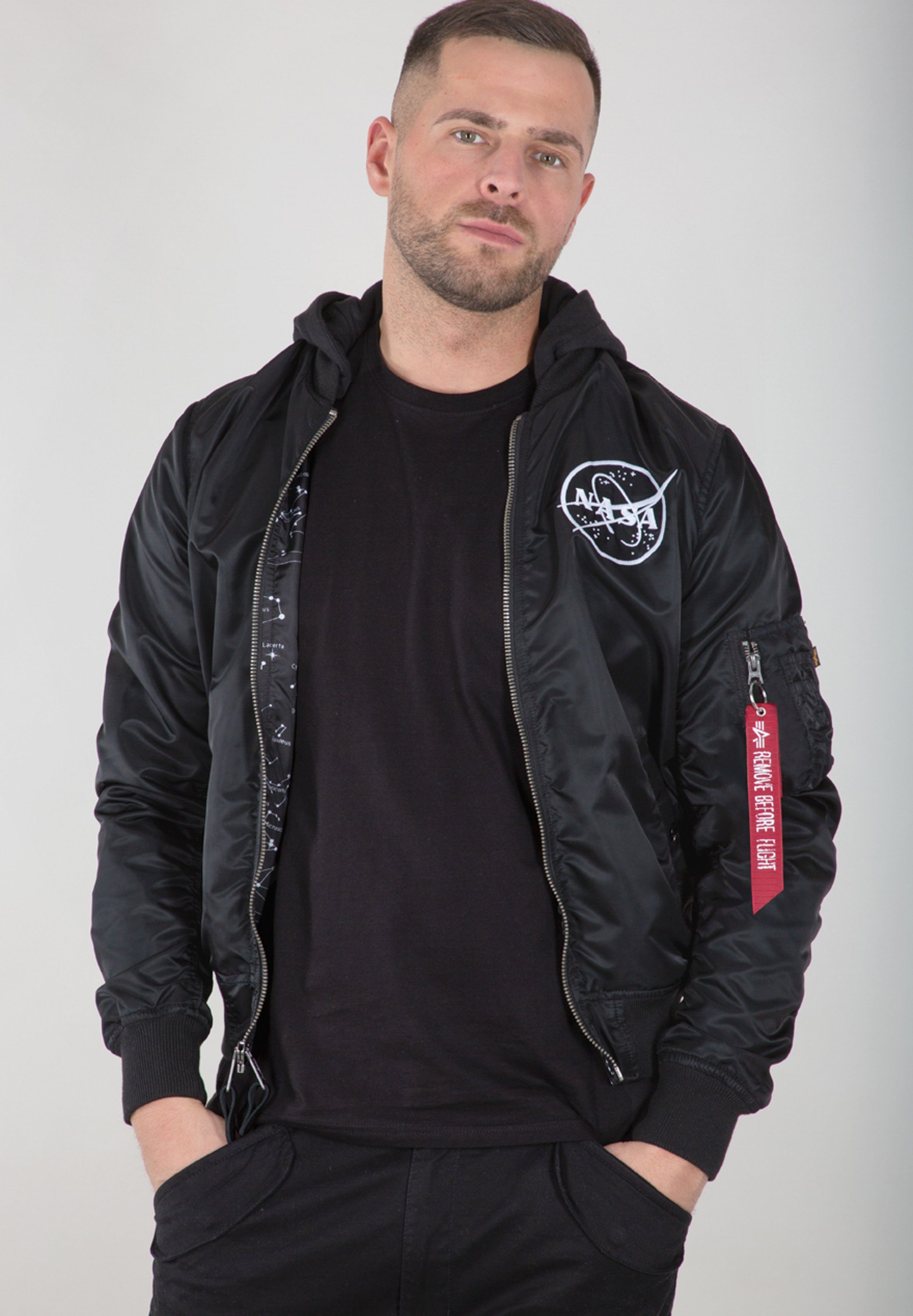 Bomberjacke MA-1 LW HD NASA Glow Rev. Bomberjacke