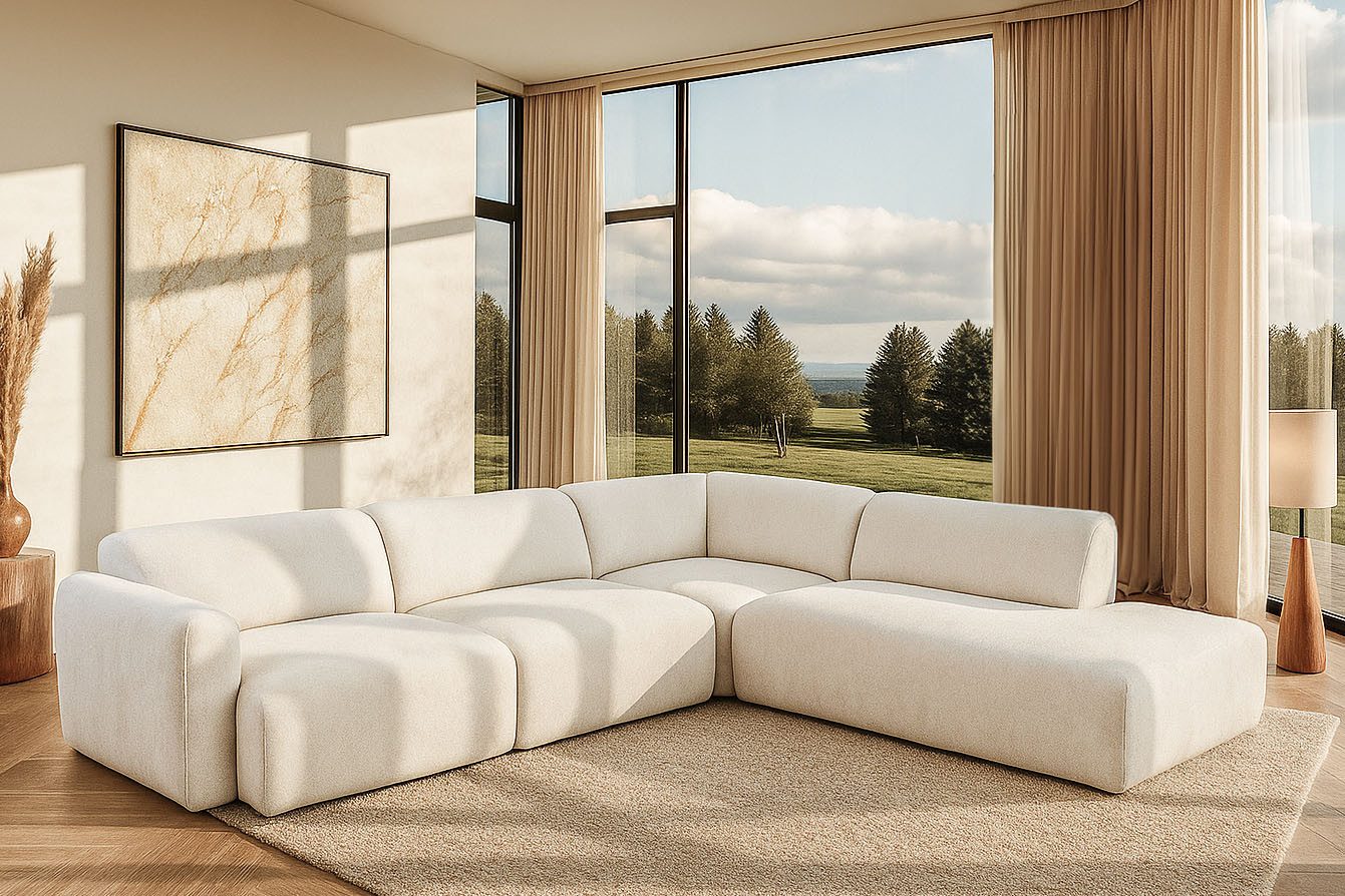 Home affaire Ecksofa Myrland Wohnlandschaft, Breite 310 cm, L-Form, Chenille, Easy Clean Stoff, mit Kaltschaum