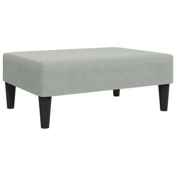 vidaXL Sofa Schlafsofa 2-Sitzer mit Kissen und Fußhocker Hellgrau Samt