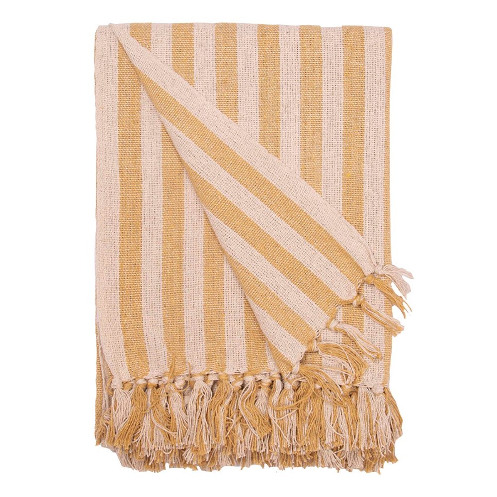 Wohndecke Decke Überwurf Streifen Design 100% günstig online kaufen