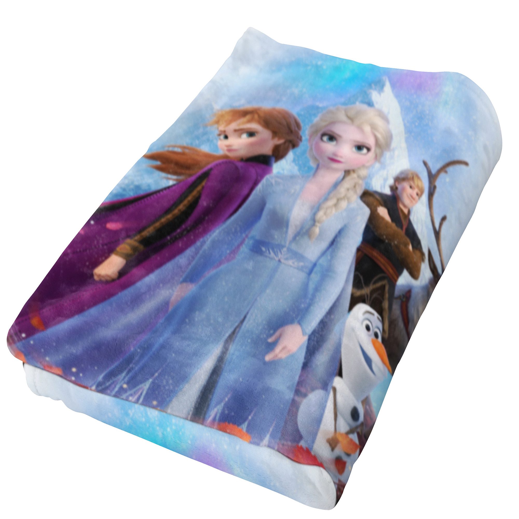 BERONAGE Tagesdecke Frozen Die Eiskönigin Decke Team 130x170 cm Kuscheldecke Fleecedecke, passend zur Bettwäsche, ideal für Sofa, Couch, Kinder-Bett, Auto