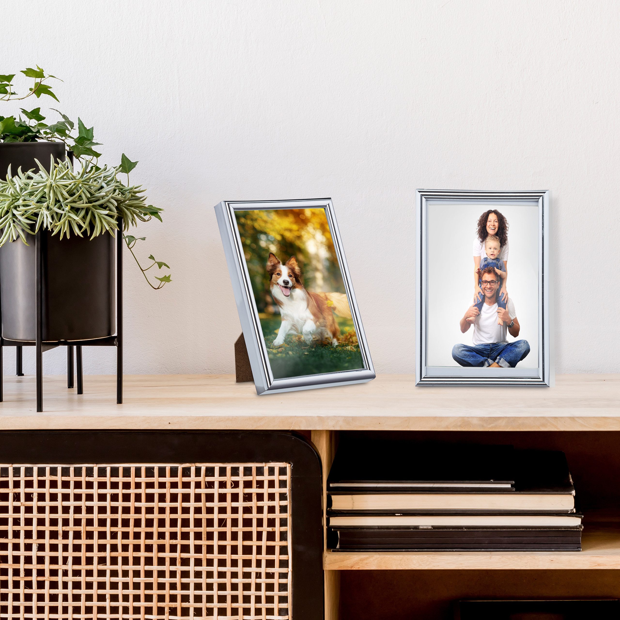 relaxdays Bilderrahmen 10 x Bilderrahmen 10 x 15 cm silber günstig online kaufen