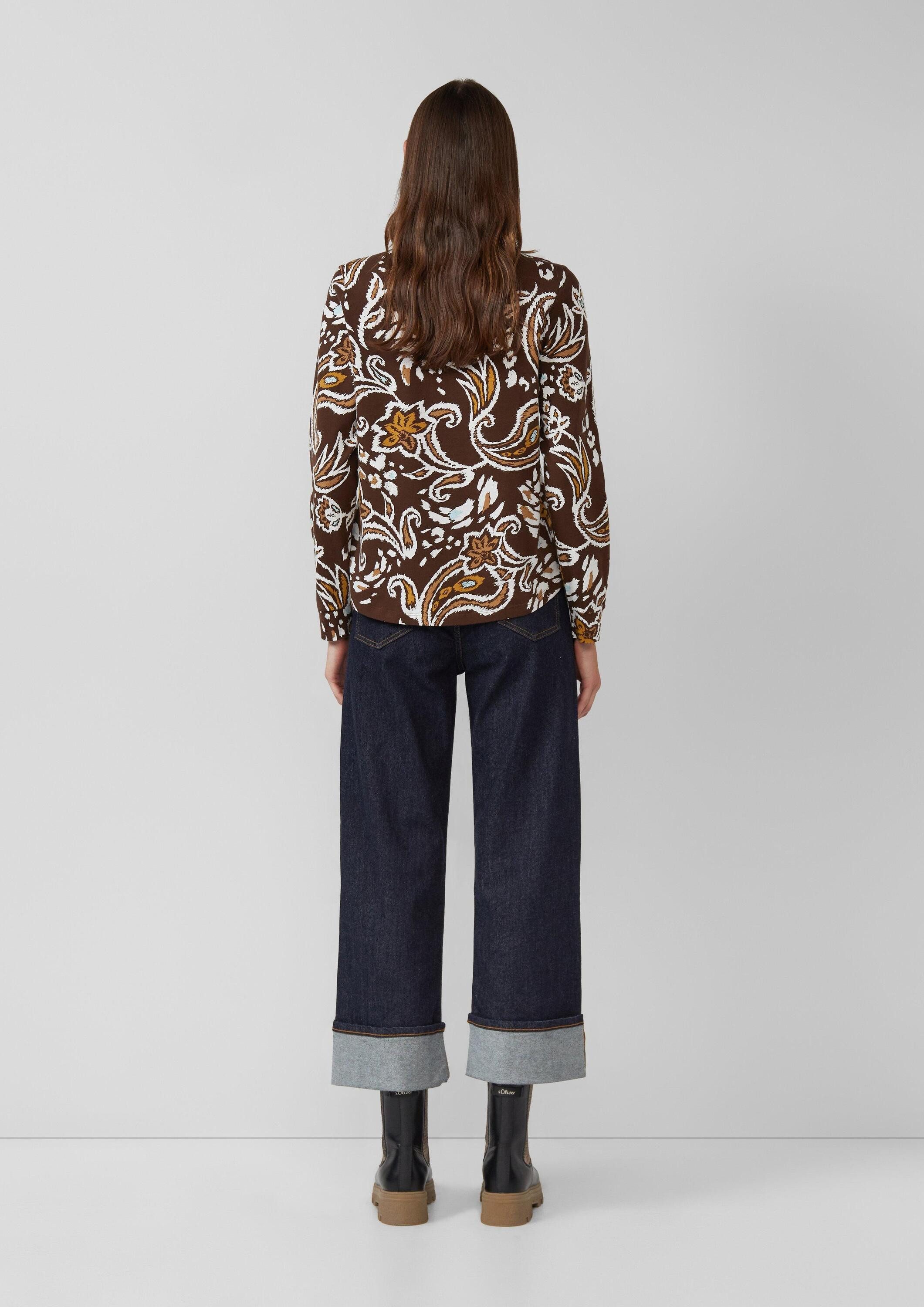 s.Oliver Langarmbluse T-Shirt Hemdbluse aus Jersey günstig online kaufen