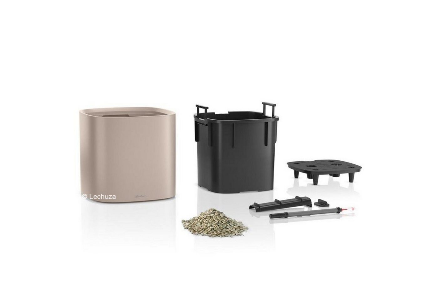 Thumbnail - Lechuza® Pflanzkübel Pflanztopf Pila Color Planter sandbraun (Komplettset)