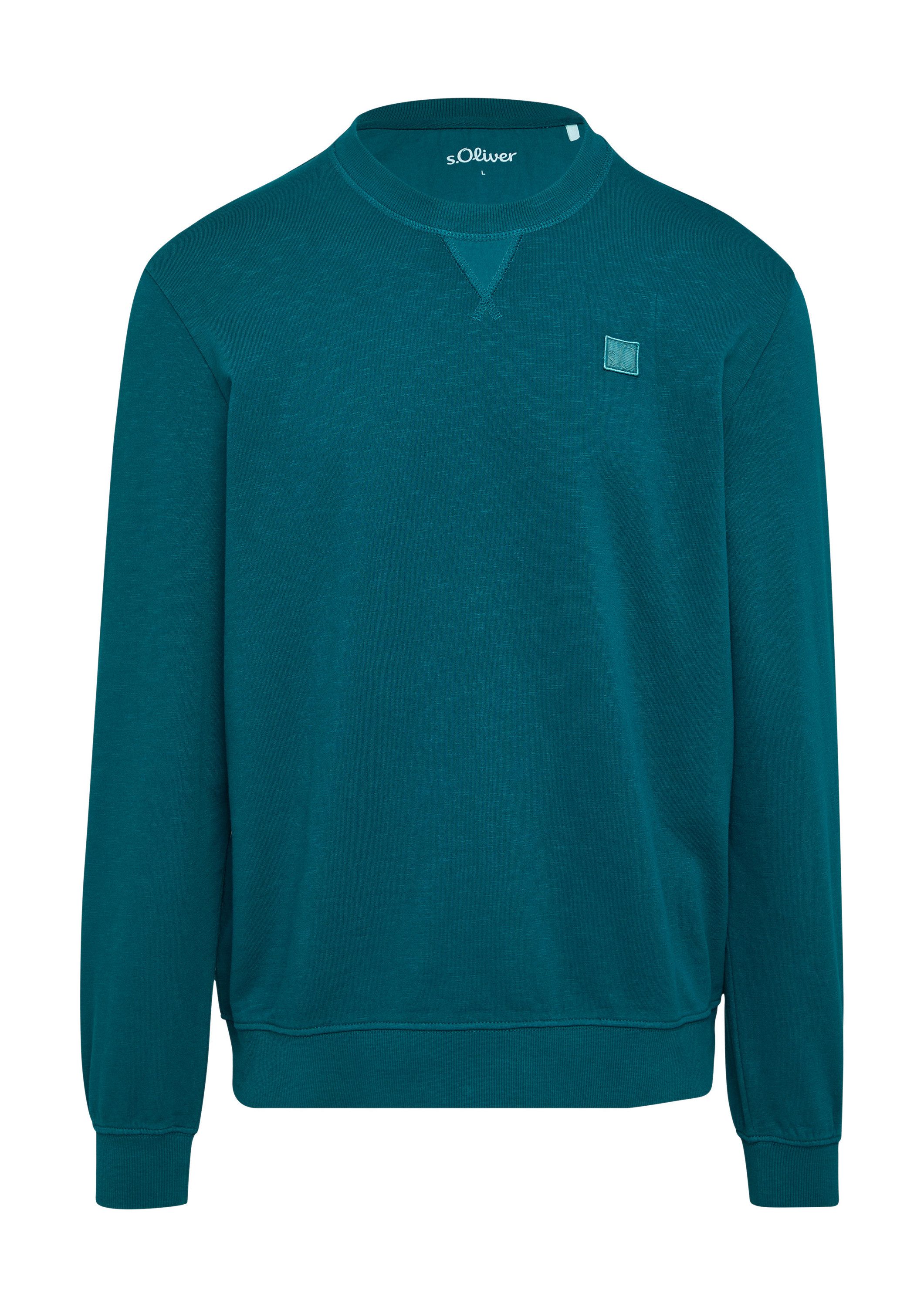 s.Oliver Sweatshirt Sweatshirt Sweatshirt mit Garment Dye und Logo-Detail günstig online kaufen