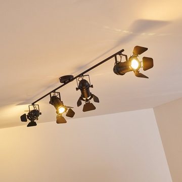 hofstein Deckenstrahler Vintage Decken Lampen Flur Dielen Strahler schwarze Wohn Schlaf Zimmer