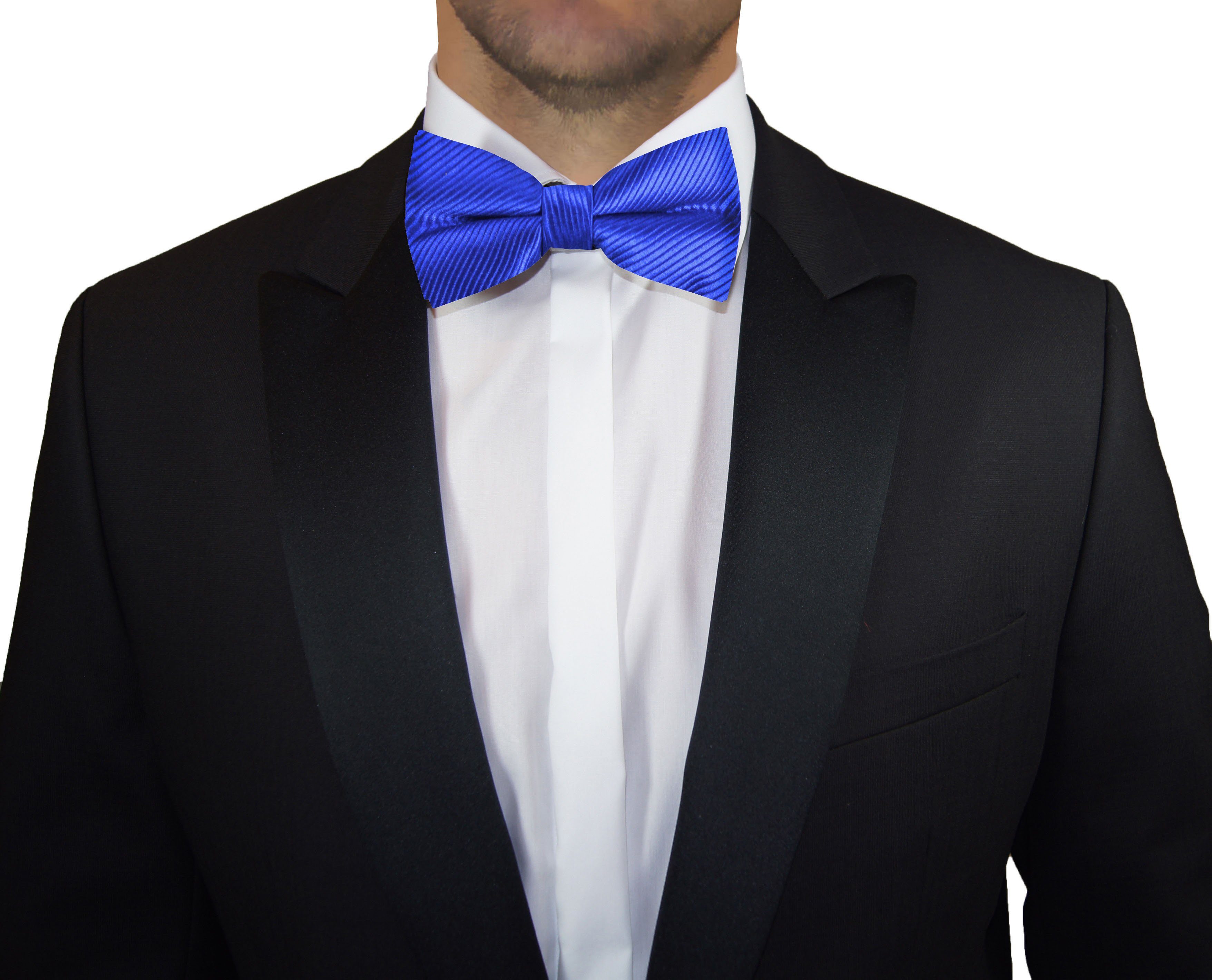 Paul Malone Fliege Herren Schleife modern elegant uni blau einfarbig Fliege-349 (mit Karton), royal blau