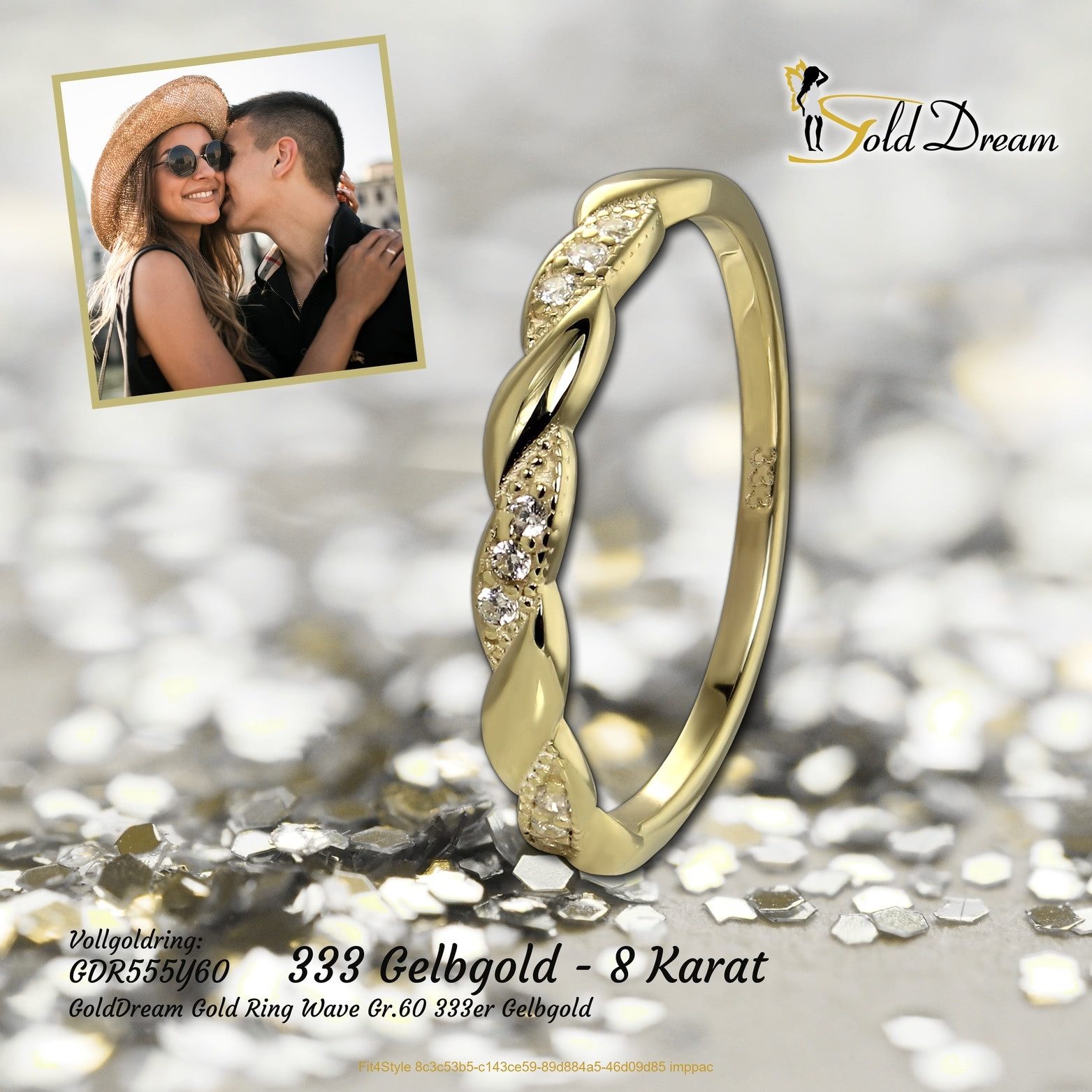 GoldDream Goldring GoldDream Gold Ring Wave Gr.60 333er, Fingerring 333 Gel günstig online kaufen