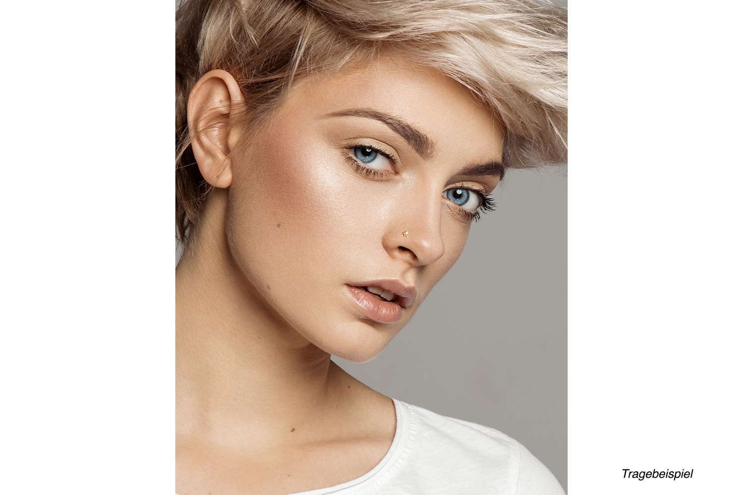 PIERCINGLINE Nasenpiercing Titan Nasenstecker Spirale KRISTALL + 3 KUGELN ( günstig online kaufen