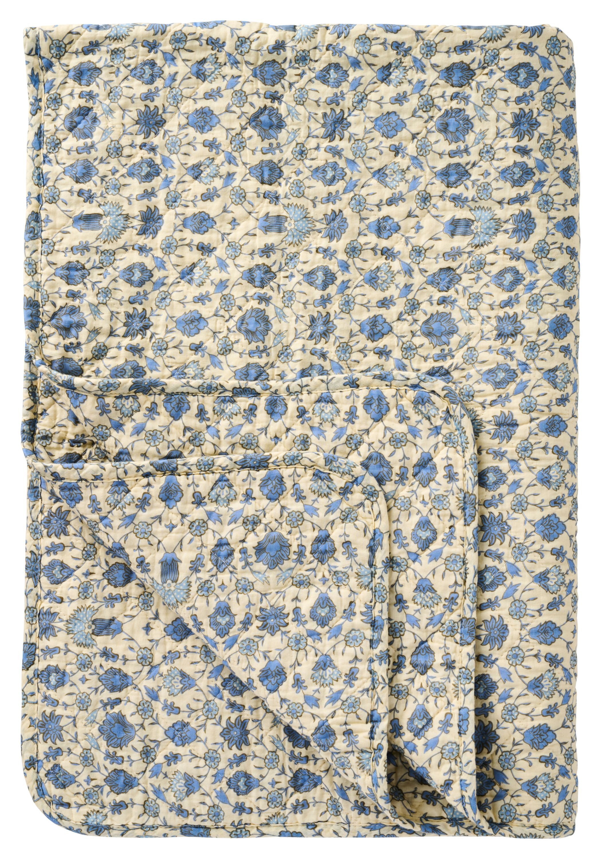 Ib Laursen Tagesdecke Ib Laursen Decke Quilt Tagesdecke Überwurf 180x130cm Blumen Natur
