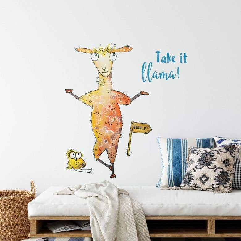 Wall-Art Wandtattoo Lebensfreude - St) llama Take (1 it