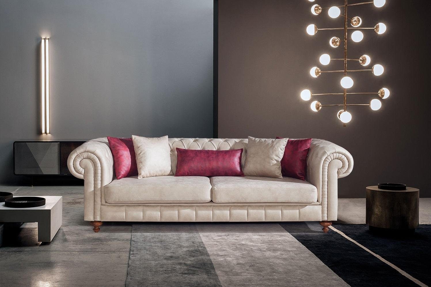 Chesterfield-Sofa, Sitz Modern Designsofa Polster Sofas Dreisitzer Couch JVmoebel Neu