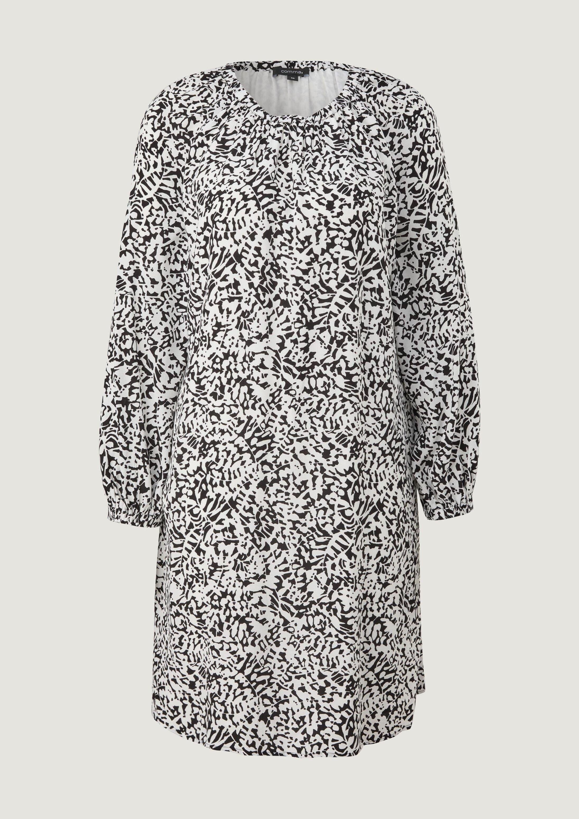 comma Minikleid Kleid Musterkleid aus Viskose