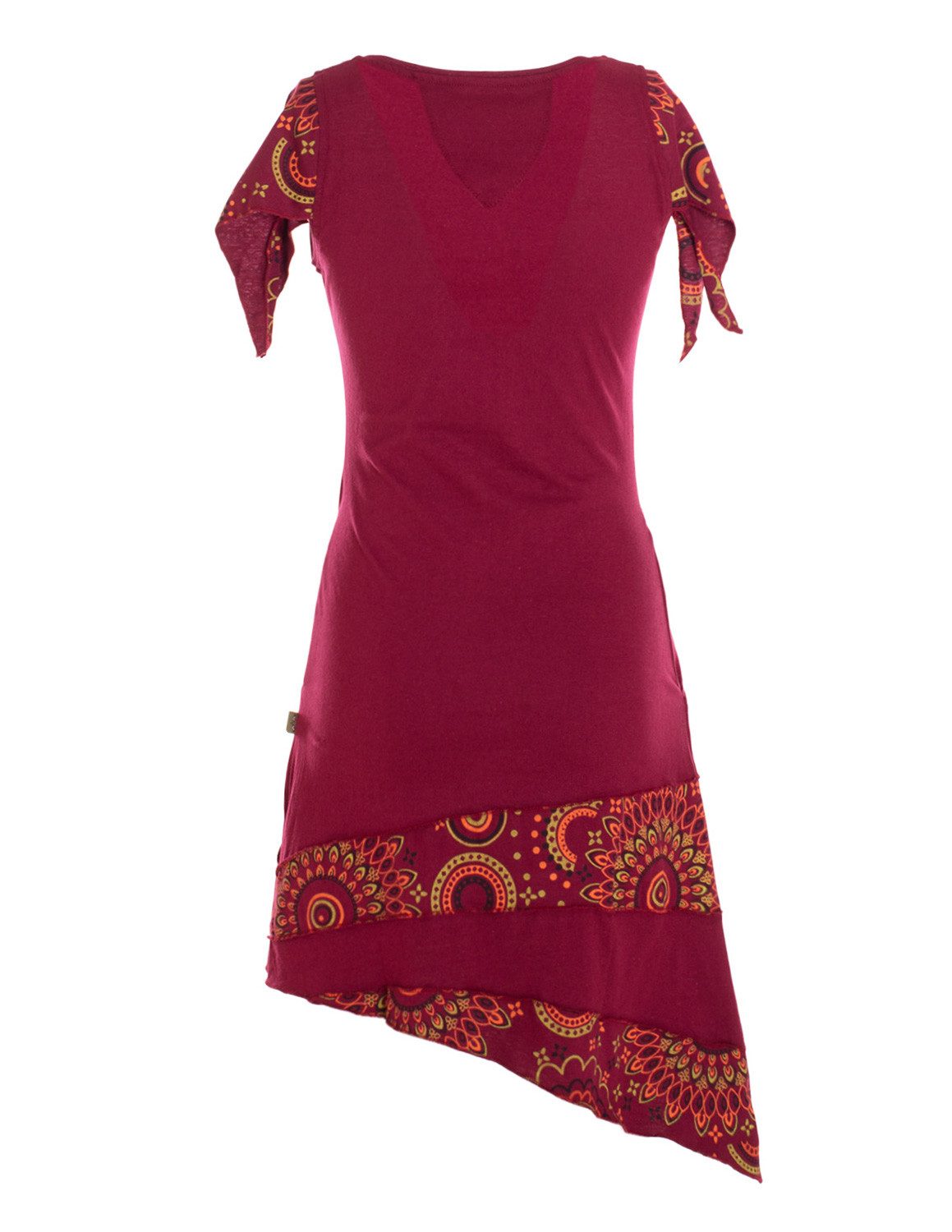 Vishes Zipfelkleid Damen Baumwolle Patchwork Design günstig online kaufen