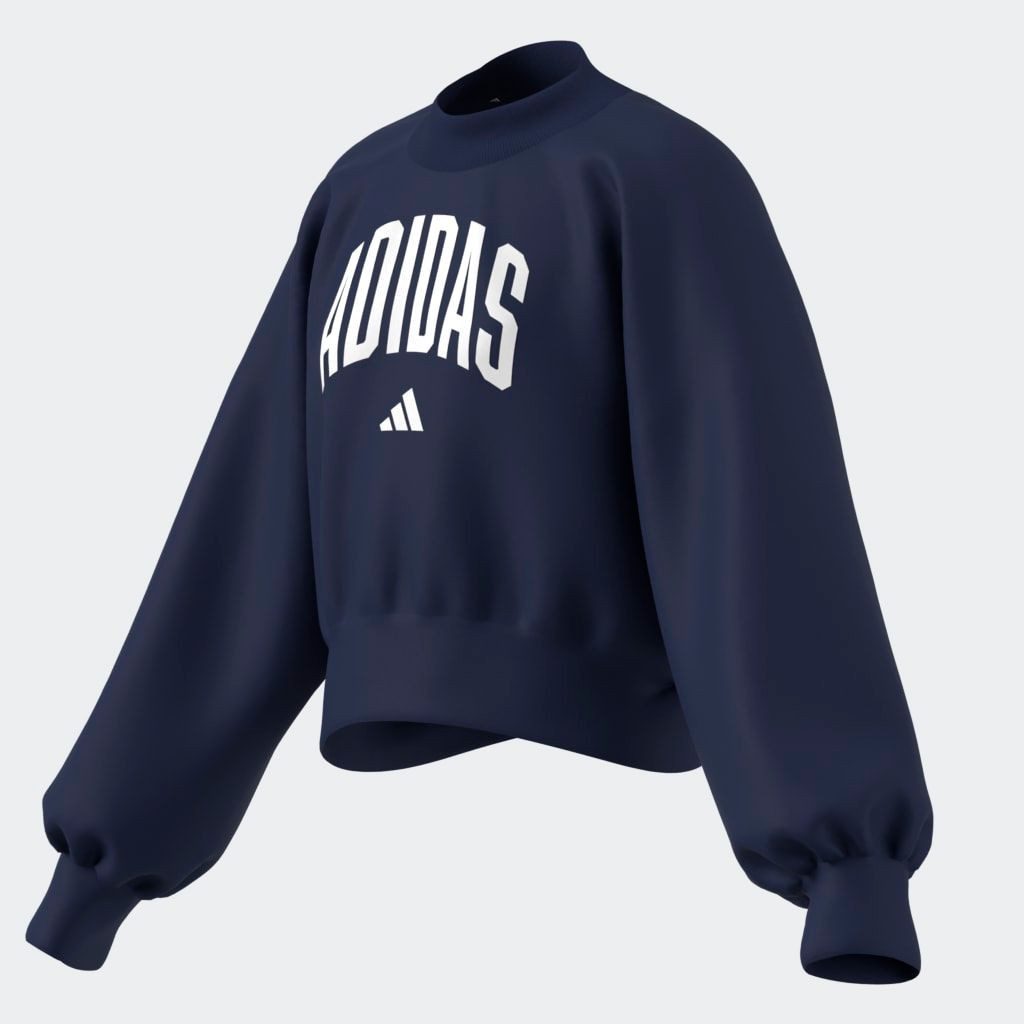 adidas Sportswear Sweatshirt SEASONALS ESSENTIALS COLLEGIATE TYPOGRAPHY CREWNECK KIDS sportlicher Stil, ohne Verschluss, mit Rundhalsausschnitt