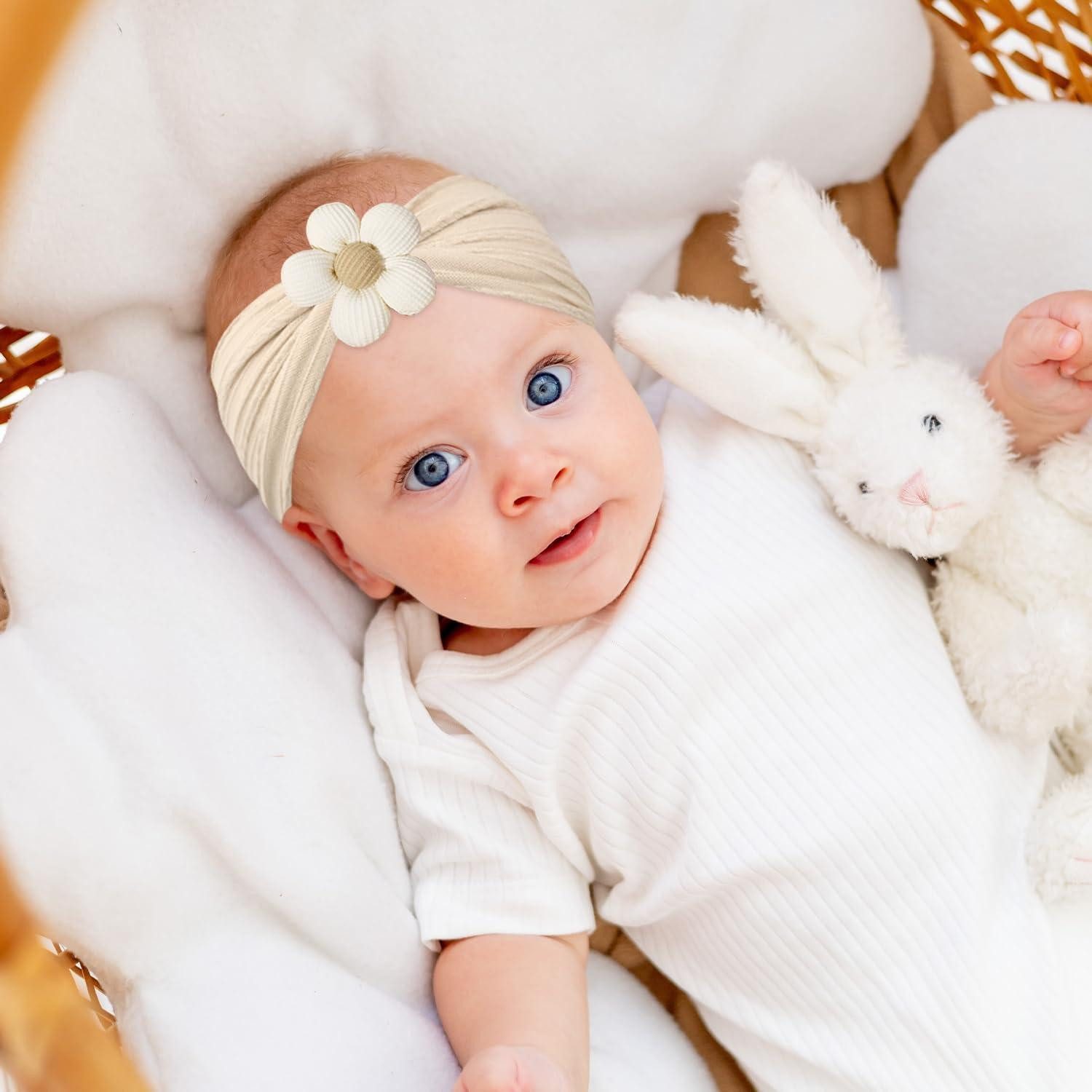 LuxusKollektion Haarband Stirnbänder Blumen Haarbänder Baby Blumen Stirnbänder 3er Pack