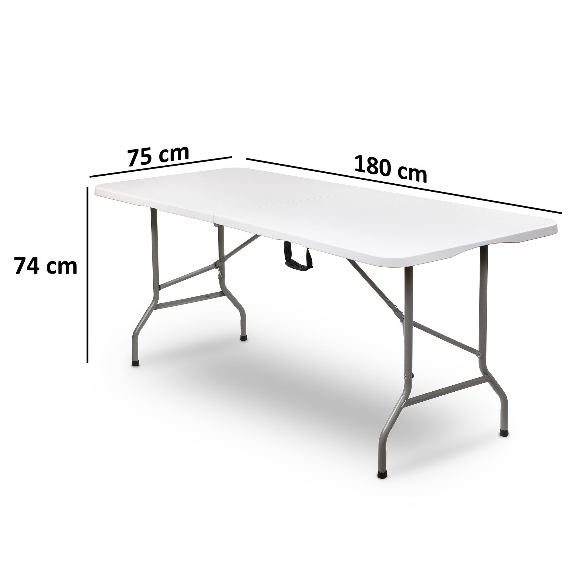 Zelsius Klapptisch Falttisch 180 x Hohe (1-St), Faltbarer Campingtisch, x kg 74 Belastbarkeit 75 von 100 cm, zu Kunststoff bis