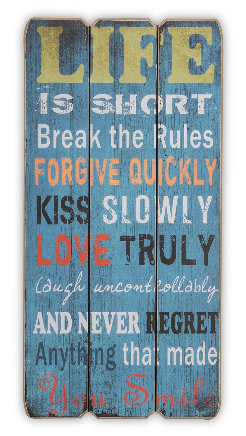 Levandeo® Holzbild, Wandschild mit Spruch Holzschild günstig online kaufen