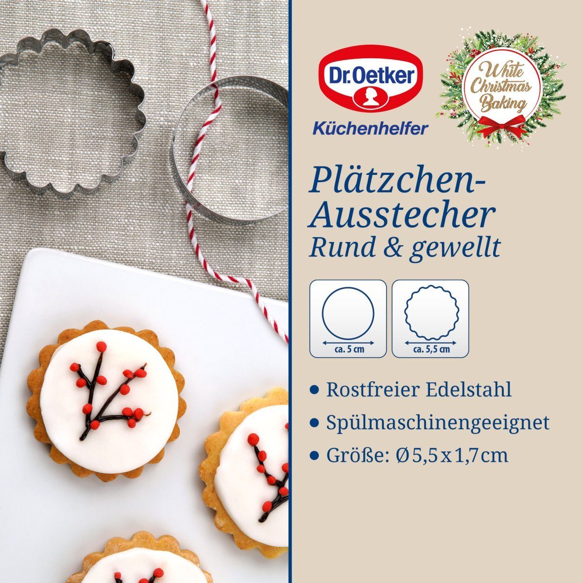 Christmas Oetker Dr. Ausstechform White Baking