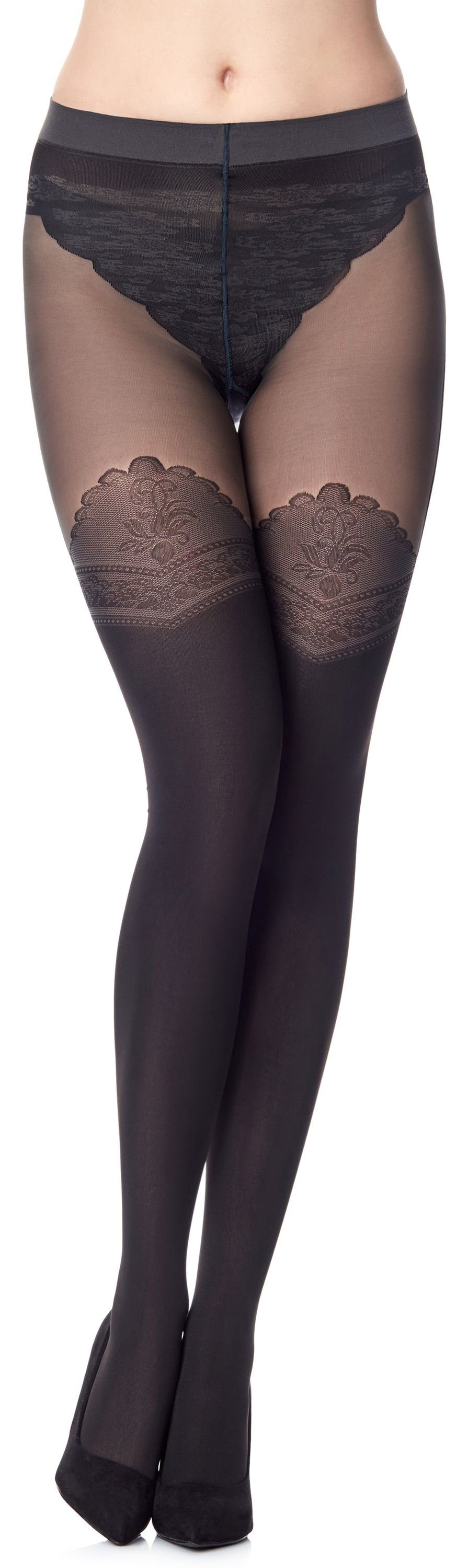 Merry Style Strumpfhose Damen Strumpfhose MS 408 60DEN (1 St) Schwarz-410