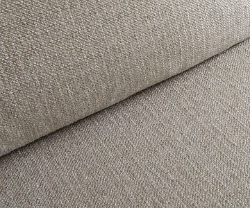 DELIFE Ecksofa Isla, Strukturstoff Schlamm 330x225 cm Ottomane rechts