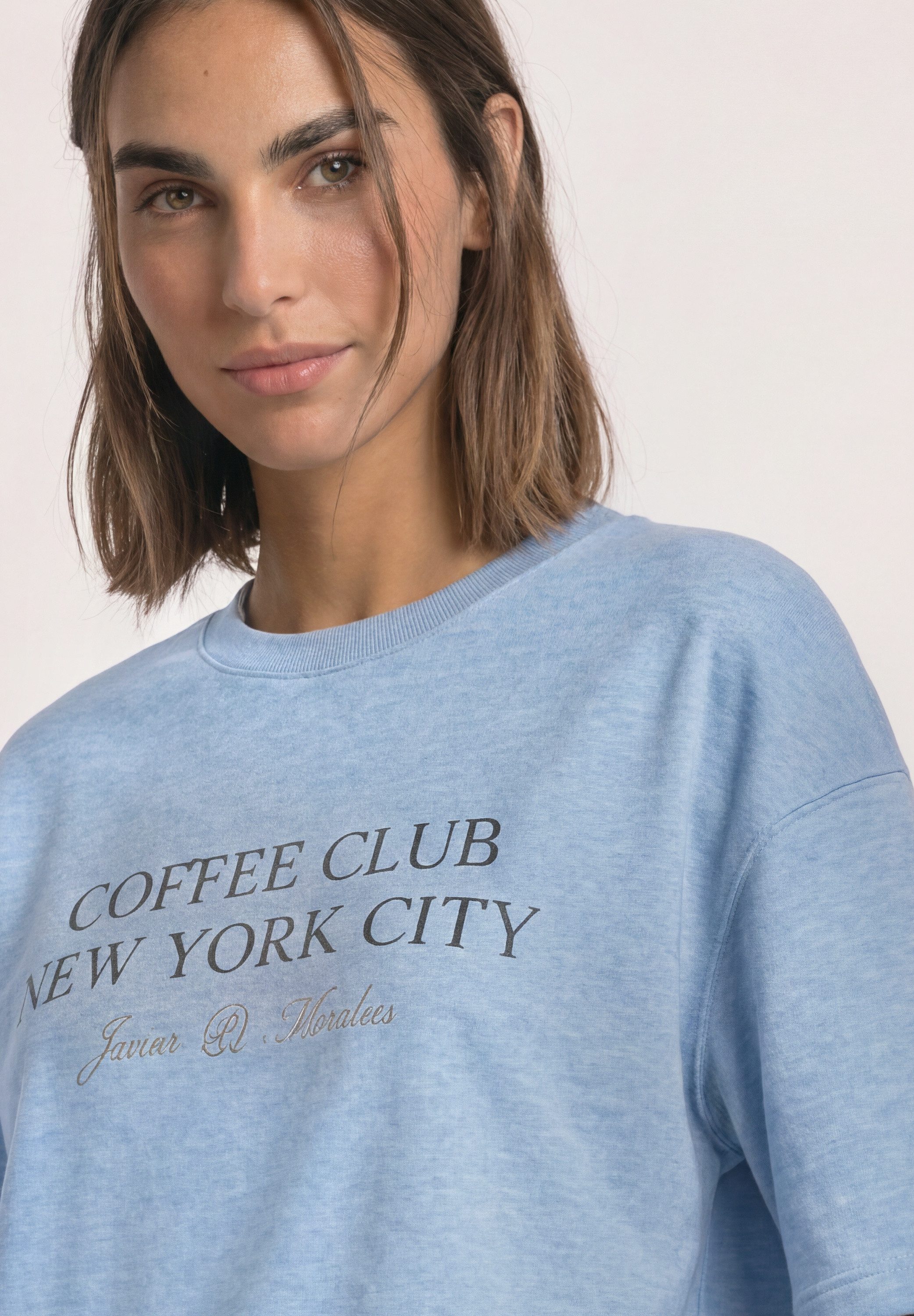 STREET ONE Sweater Kurzarm-Sweater mit Wording