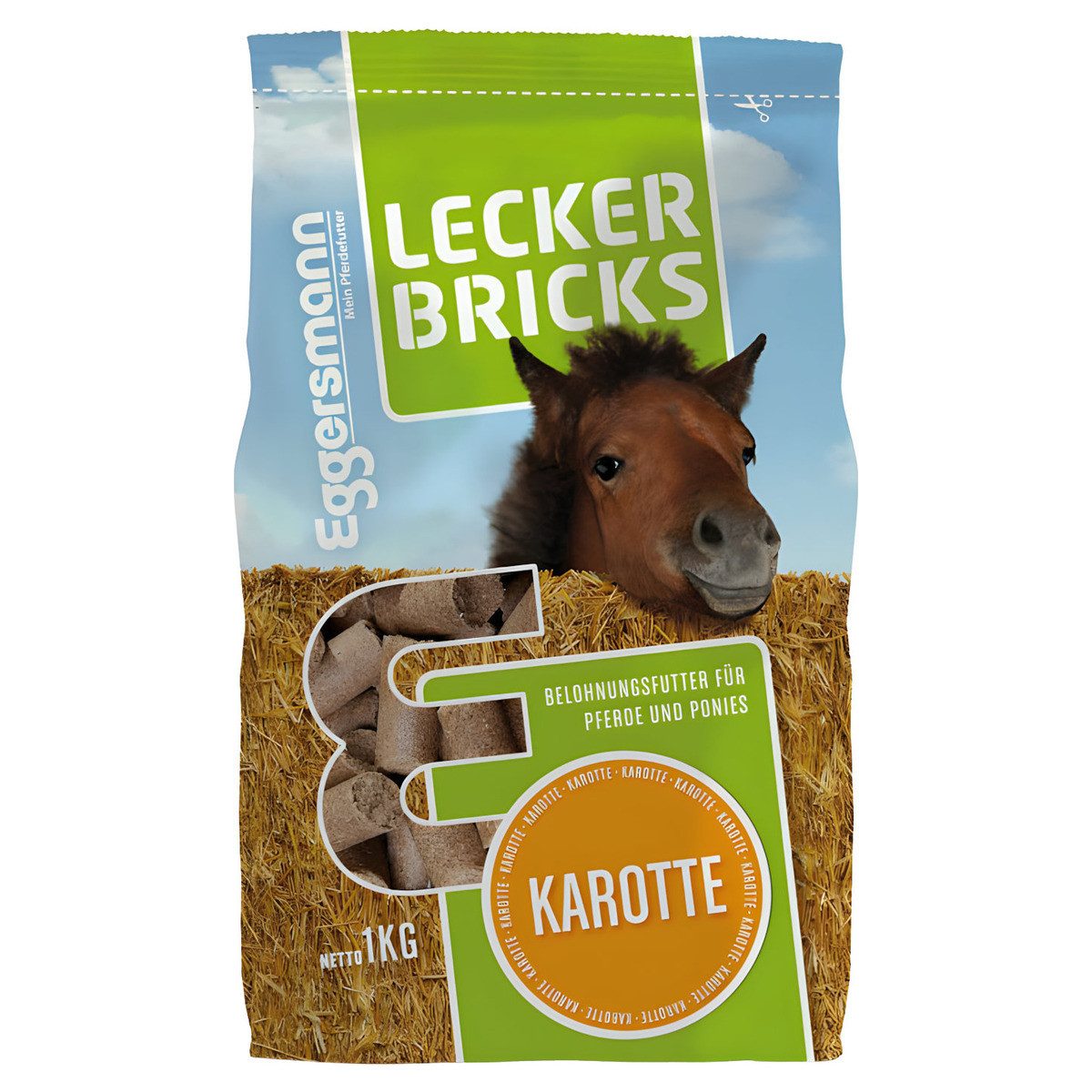 Eggersmann Lecker Bricks Karotte 1 kg, Snack für: Farming