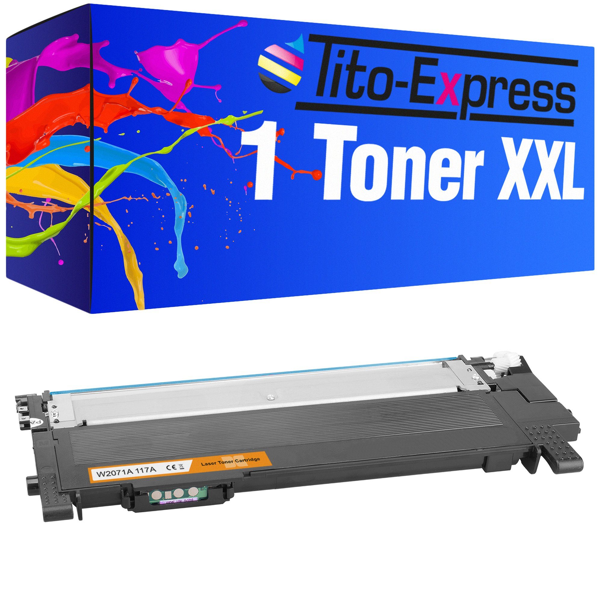 Tito-Express Tonerpatrone ersetzt HP W2070A W 2070 A HP 117A, (1x Cyan), für Color Laser MFP 178nwg 179fwg 150nw 179fnw 150a 178nw MFP-170 | Tonerpatronen