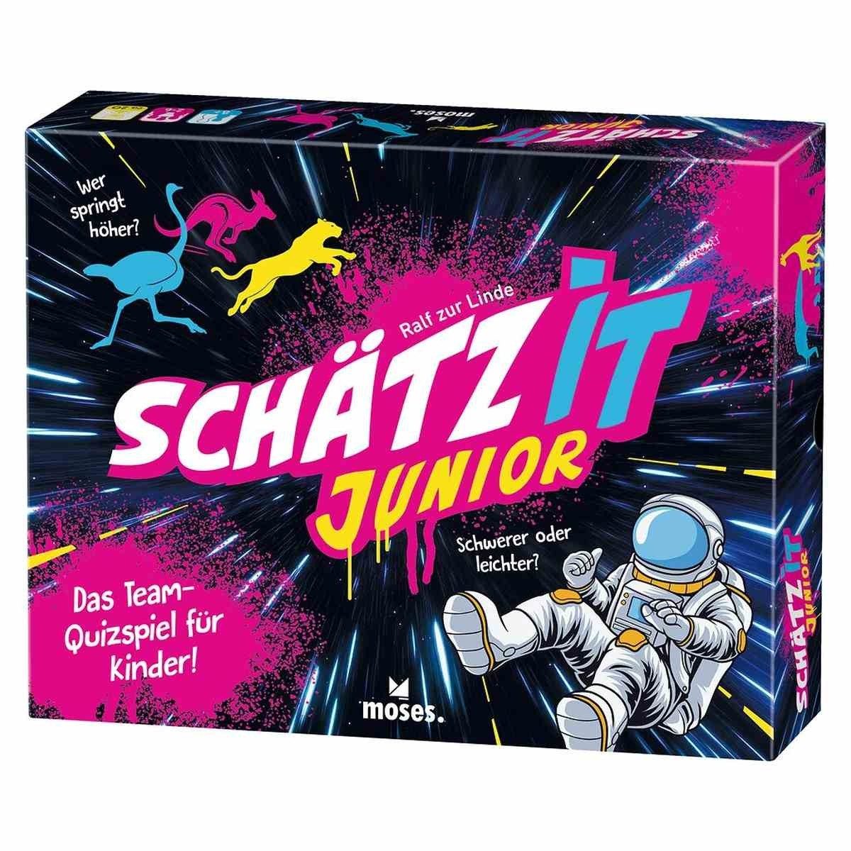 Moses. Verlag Spiel Schätz it - Junior Kinder-Schätzspiel ab 8 Jahren mit Quizkarten