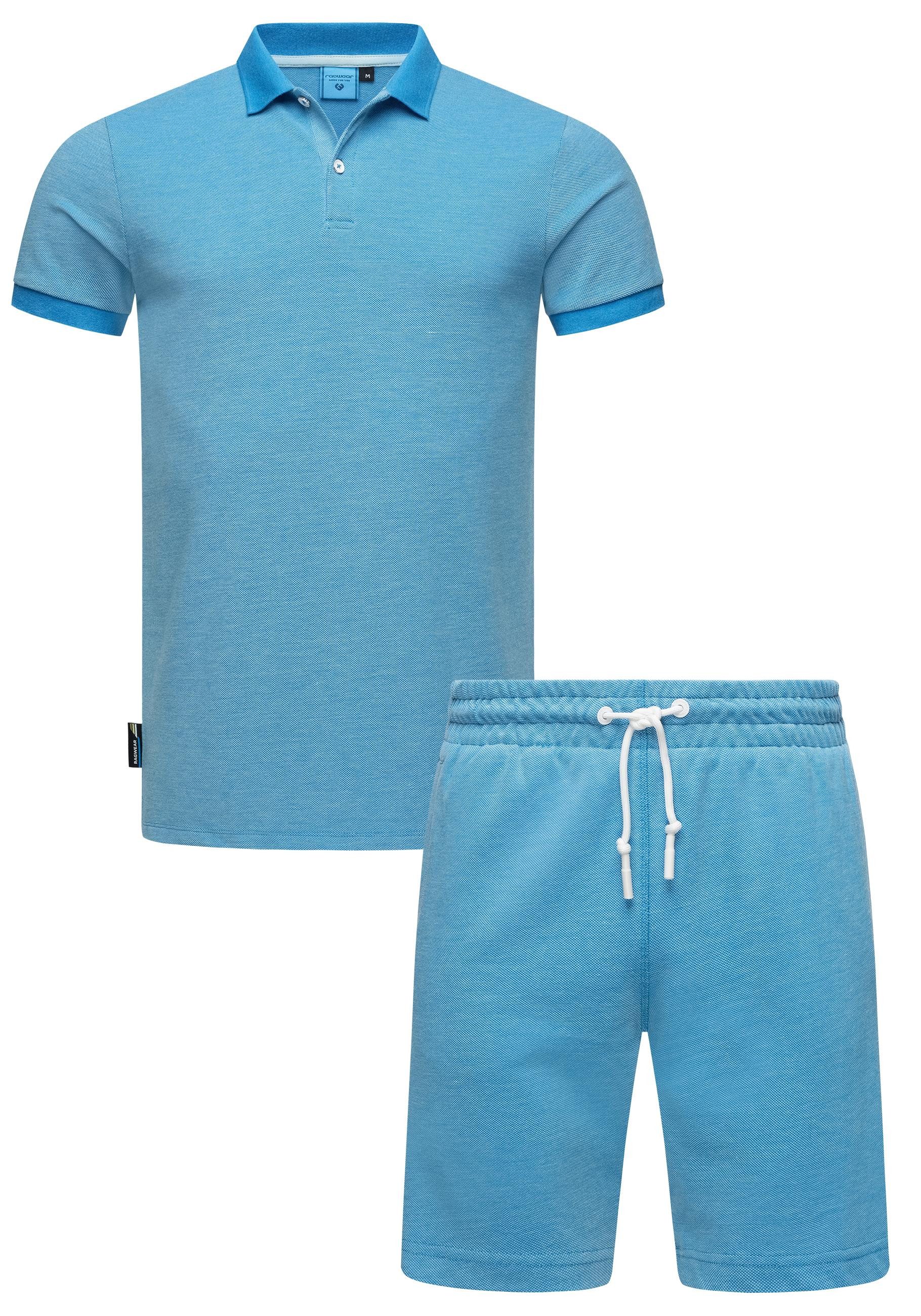 Ragwear Poloshirt Set Porpi (2-tlg) Modisches Herren Set aus Hemd und kurzer Hose